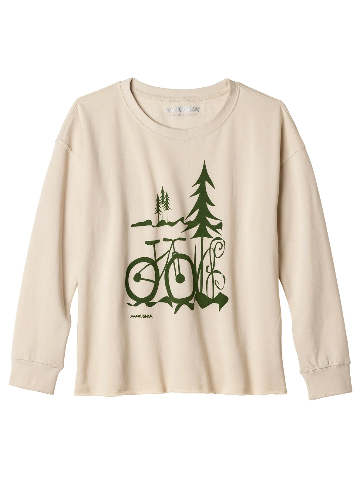 Drop Shoulder Bike Print Crew - Image 2